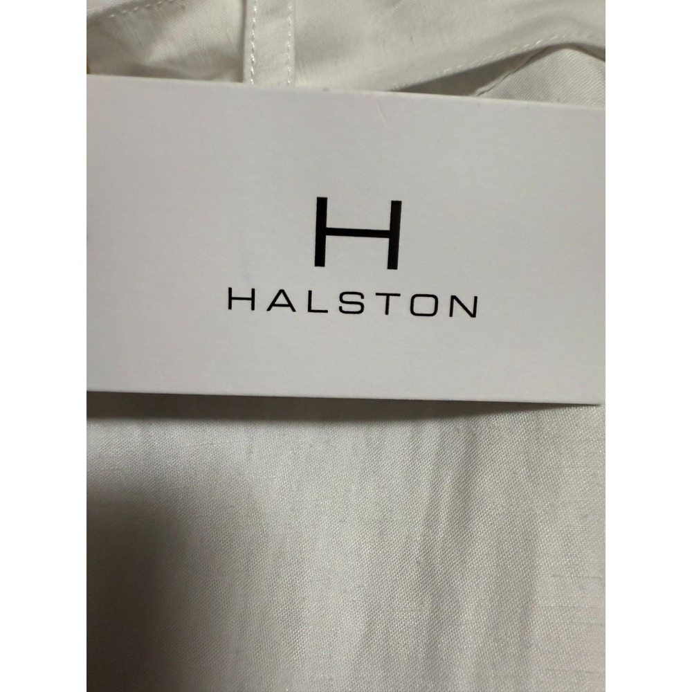 Halston Wide Leg Pants Womens XS White  Coastal Grandma Resortwear Boho Chic NWT - Picture 11 of 11